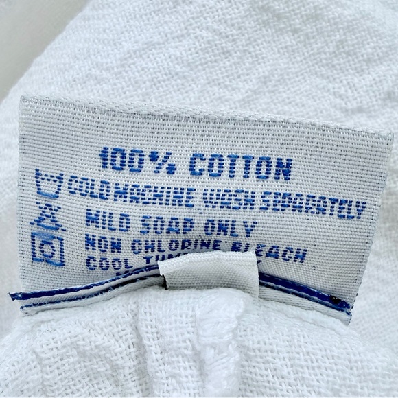 Oh My Gauze White Cotton Gauze Balloon Crop Pants Elastic Waist Lagenlook - Picture 4 of 7